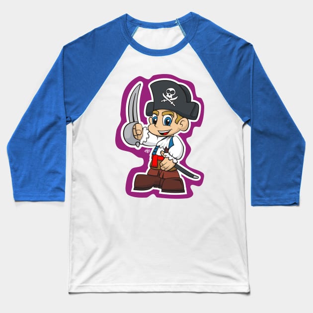 Little Pirate Baseball T-Shirt by MBK